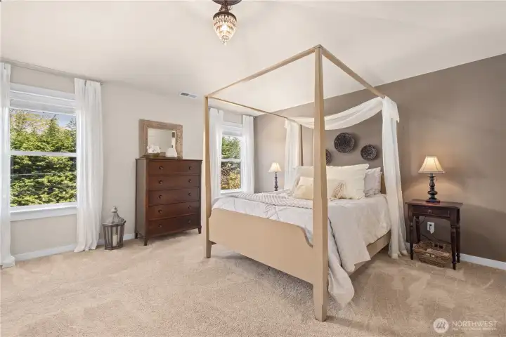 Primary suite is light and bright.