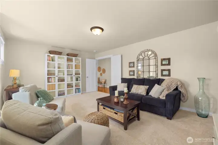 Spacious bonus room upstairs.