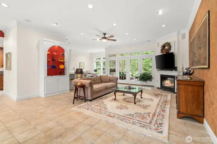 One step inside the front door and you're sure to be captivated by the wall of windows pulling the beauty of nature indoors.