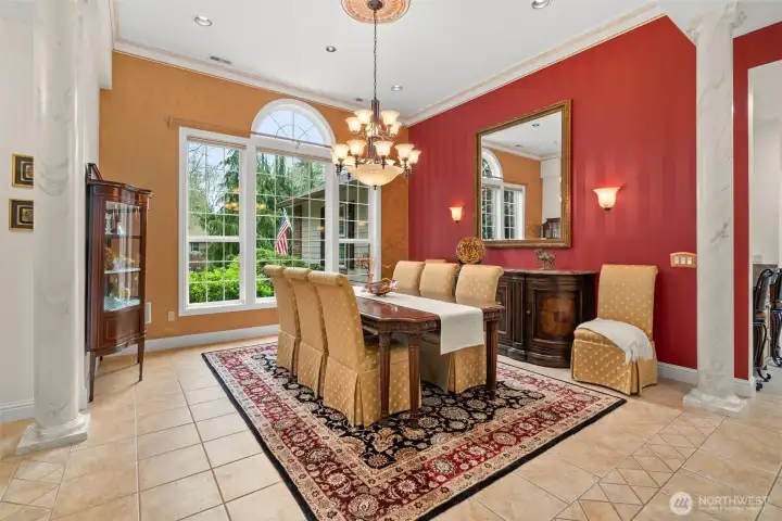 Gracious formal dining space has room to entertain your largest crowd.