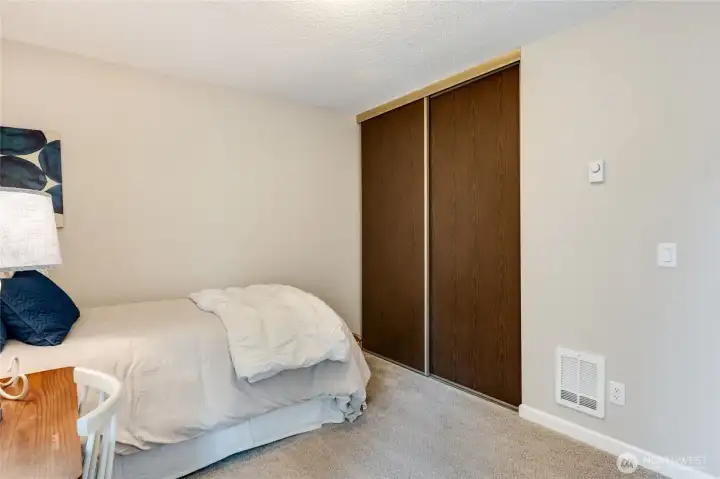 Each room's new wall heater has its own thermostat to customize the temperature of different spaces.