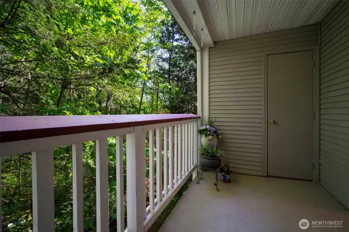 Handy storage closet for your outdoor extras.