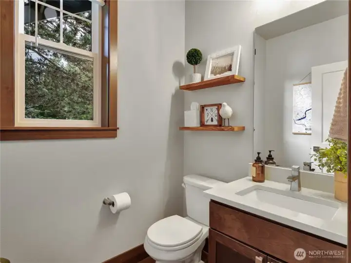 Downstairs powder room