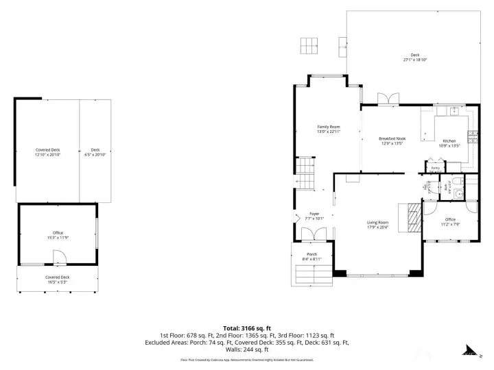 Main Level and also the detached Cozy Shack/office/games room