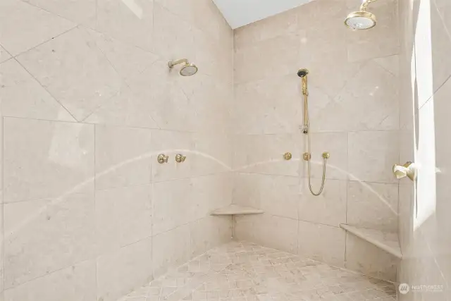 Large custom tile shower