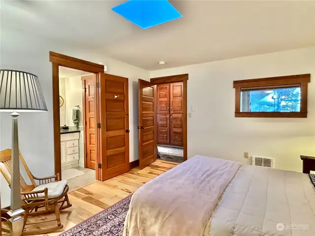 The second bedroom can be separated from the rest of the house and used as a private guest quarters complete with ensuite, living area and outside patio.