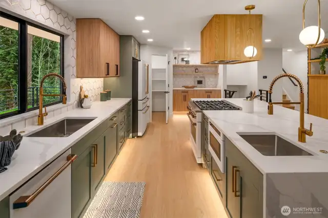 Prep sink and microwave drawer are some of the features added to this incredible kitchen remodel