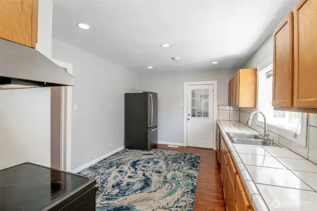 Kitchen with small dining space