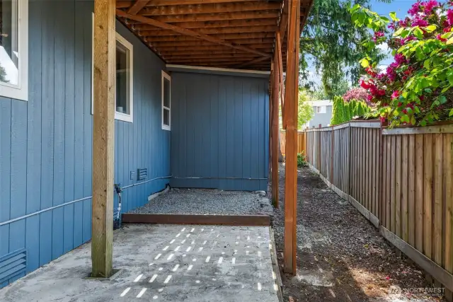 Plenty of room to store outdoor toys, garden tools, etc.