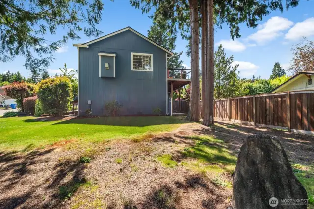 Corner piece of lot is technically HOA property, but is yours to enjoy as open space.
