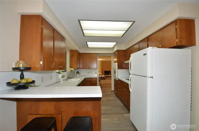 Kitchen with Extra Bar Seating