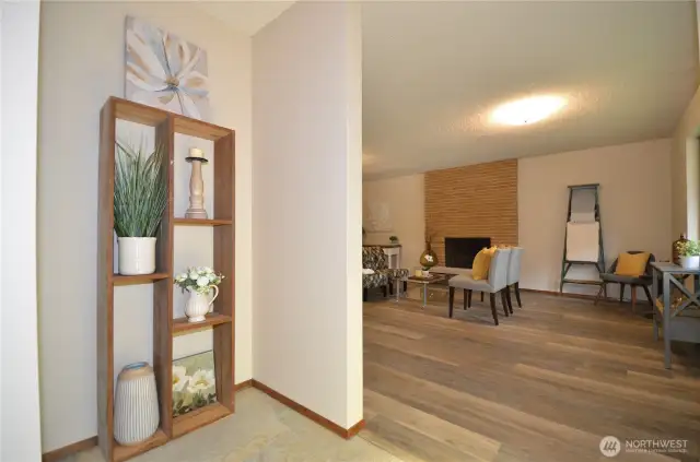 Entryway with Large Living Space to the Right