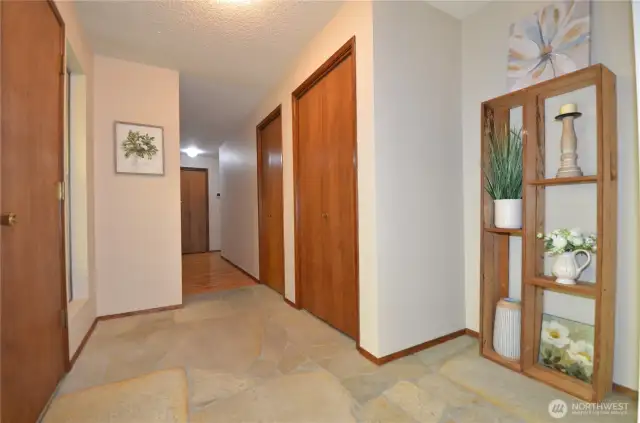 Entryway and Hallway Leading to the Bedrooms and Kitchen