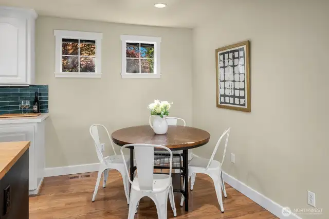 Another dining space off the kitchen area.
