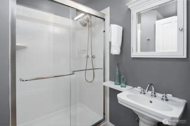 Upstairs 3/4 bath.
