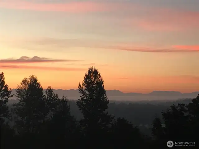 Winter view of the Cascades from the upper deck.