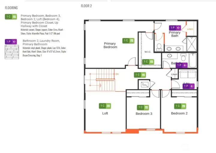 Flooring Diagram 2nd floor