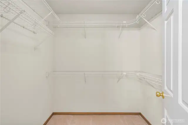 Large walk-in closet!