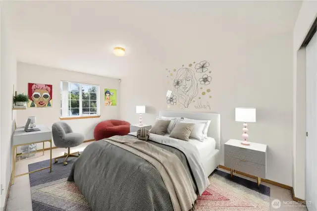 Bedroom no. 2 - spacious on the upper level - virtually staged!