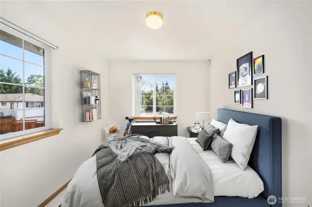 Bedroom no. 3 - virtually staged.