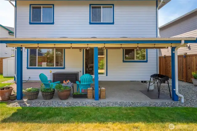 The patio is perfect for the summer and sunshine we're having!
