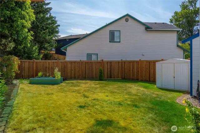 Spacious well maintained backyard.