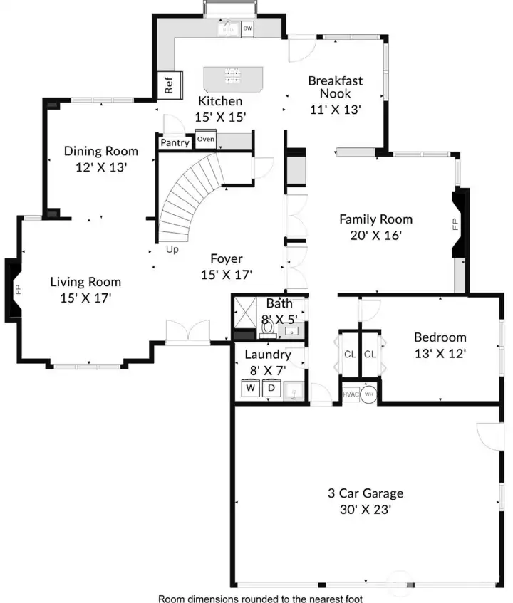 Main level floorplan