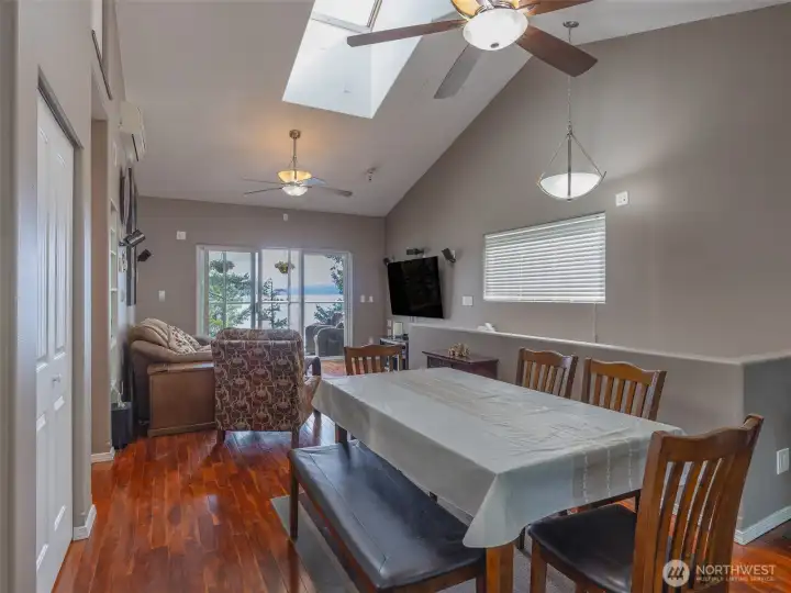 Dining room is located off the living room.