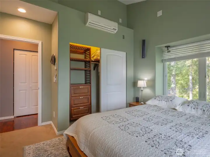 Just off main living area.