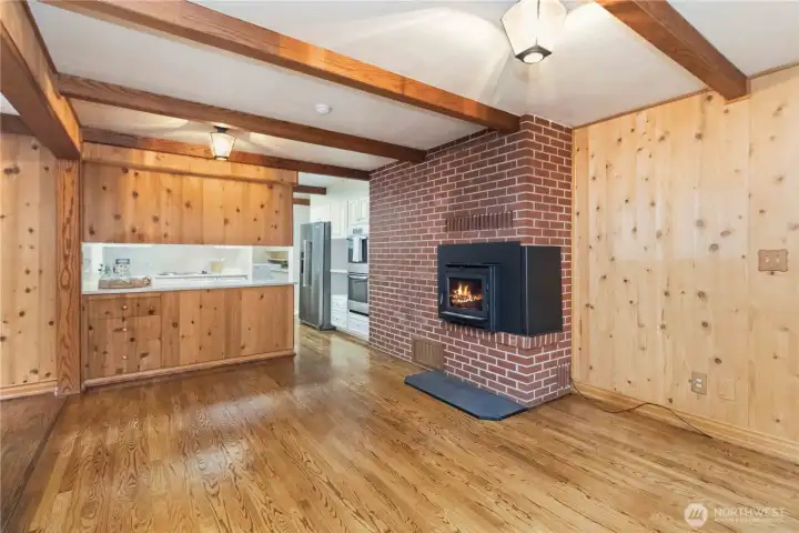 Wood Stove Off Kitchen