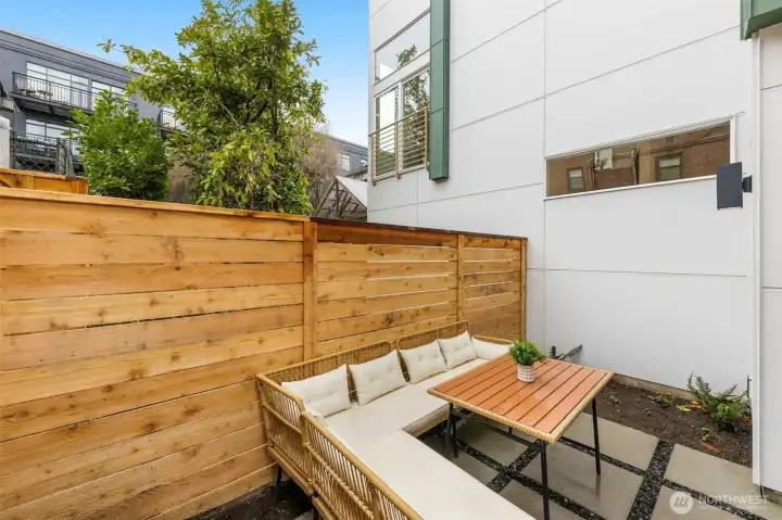 Your slice of outdoor heaven—perfect for dinner with friends or a cozy solo unwind.