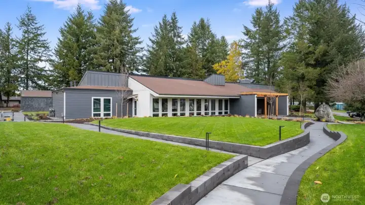 Enjoy the new modern clubhouse featuring billiards, gym, sauna, jacuzzi, gathering space with fireplace, state-of-the-art kitchen, and a full calendar of daily activities.