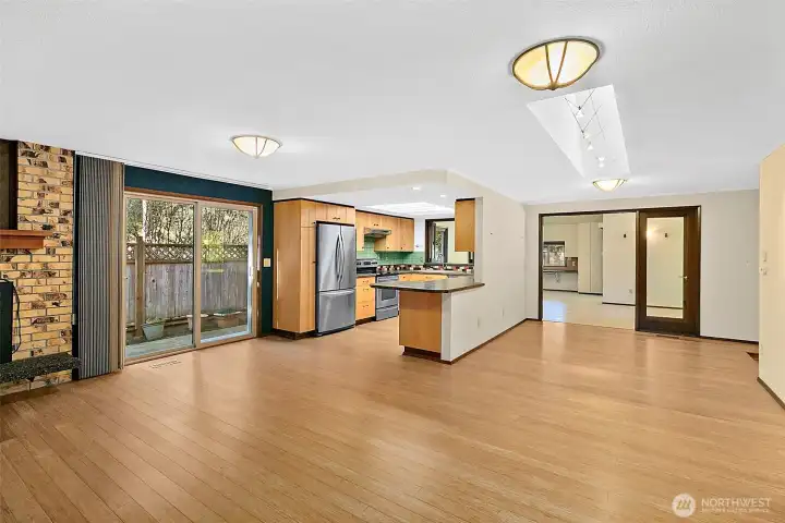 A bright, functional kitchen designed for everyday living with skylights.