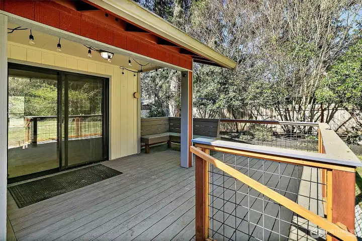 Easy indoor-outdoor living with patio access.