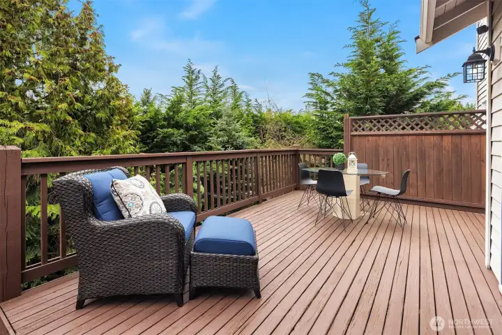 What a place to enjoy the summer days and evenings - a huge deck right off the kitchen