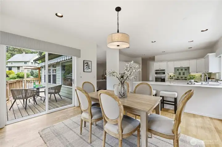 Dining area looking out to deck