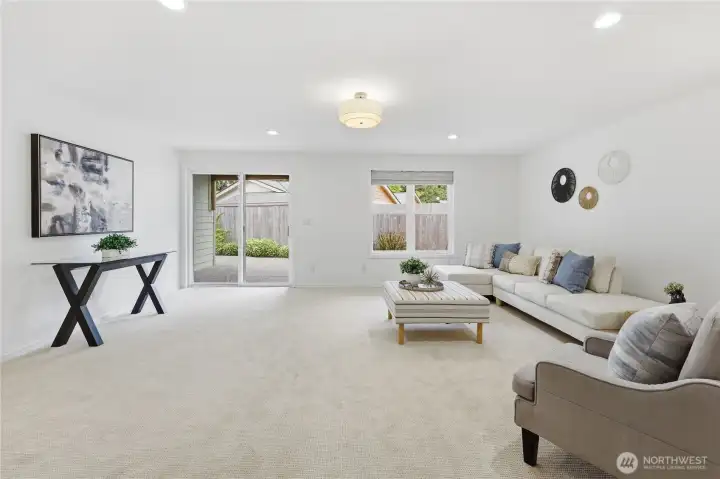 Bonus room with separate entry to lower level patio