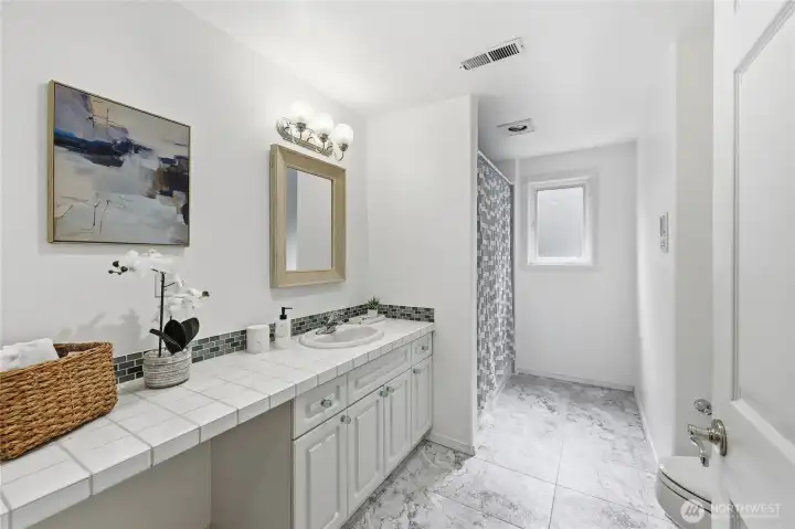 Lower level full bath