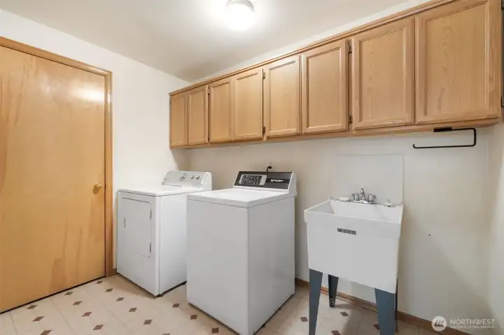 Utility room and garage entry