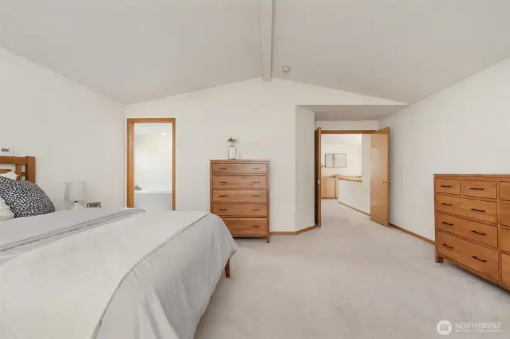 French doors lead you into the large primary suite