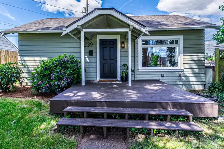 Front of Home with Deck