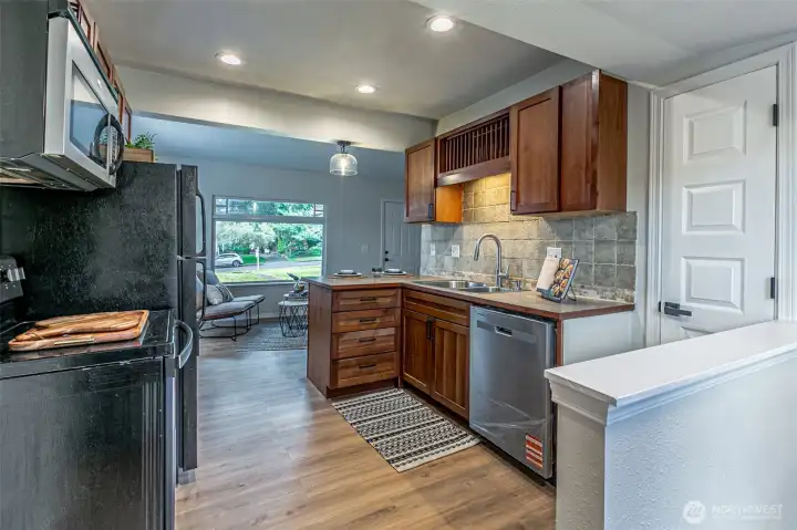 Kitchen with new dishwasher