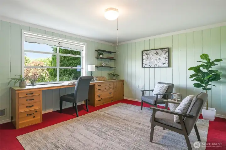 Lower bedroom with access to bathroom