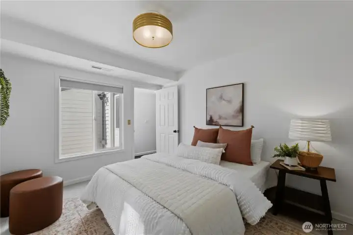 The second of two spacious bedrooms on the lower level. The second of two spacious bedrooms on the lower level.