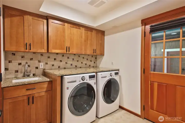 Laundry/Mudroom from Garage and shop Laundry/Mudroom from Garage and shop