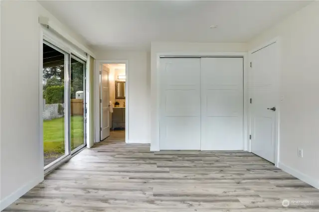 Updated doors and millwork here, too! Newer interior paint easy to maintain flooring, complete this great space.