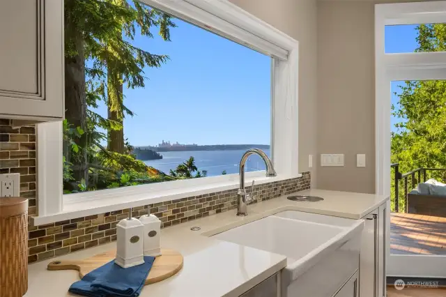 Enjoy the view while doing dishes!