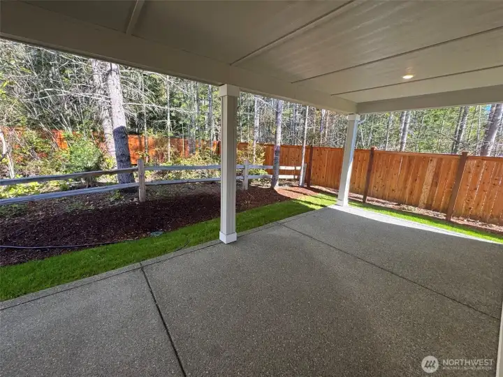 Extended covered back patio