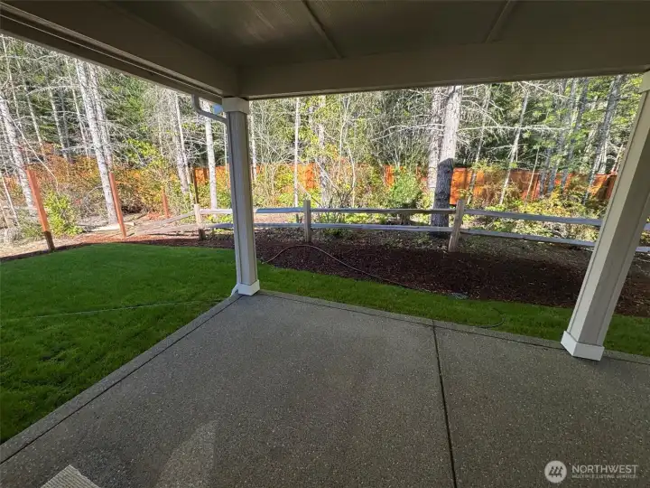 Extended covered back patio