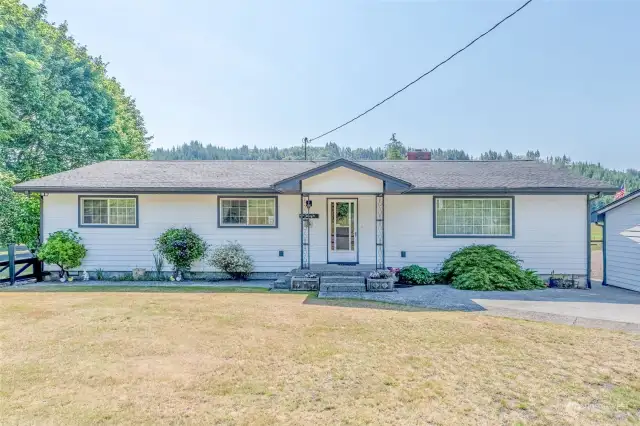 This well maintained home is situated on 40 acres!